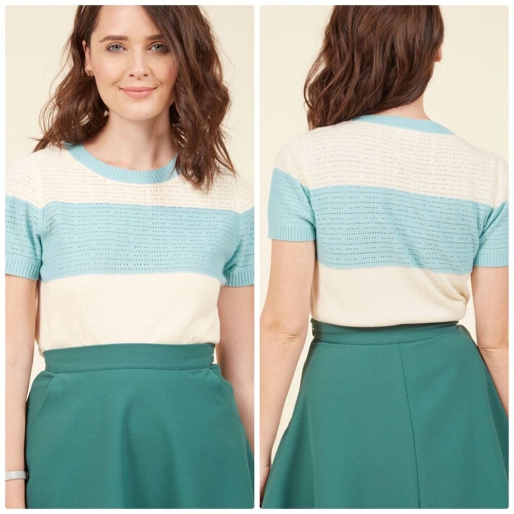 🆕 ModCloth Day Brightened Sweater in‎ Sky Large